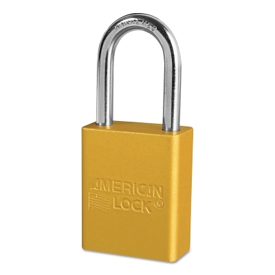 YELLOW SAFETY LOCKOUT PADLOCK ALUMINUM B